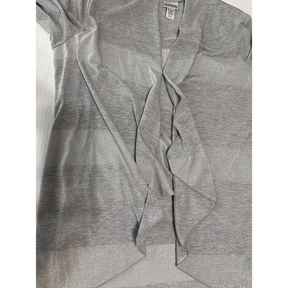 Chico’s Lightweight Silver 3 US XL Open Cardigan Sweater Duster - Picture 12 of 16